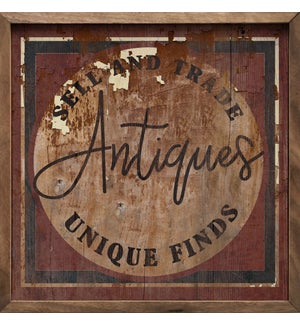 Antiques Rustic Border Red